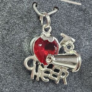 **Last Chance!! Final Sale** JCF Red Rhine Heart Cheer Charm Sterling Silver Nwt